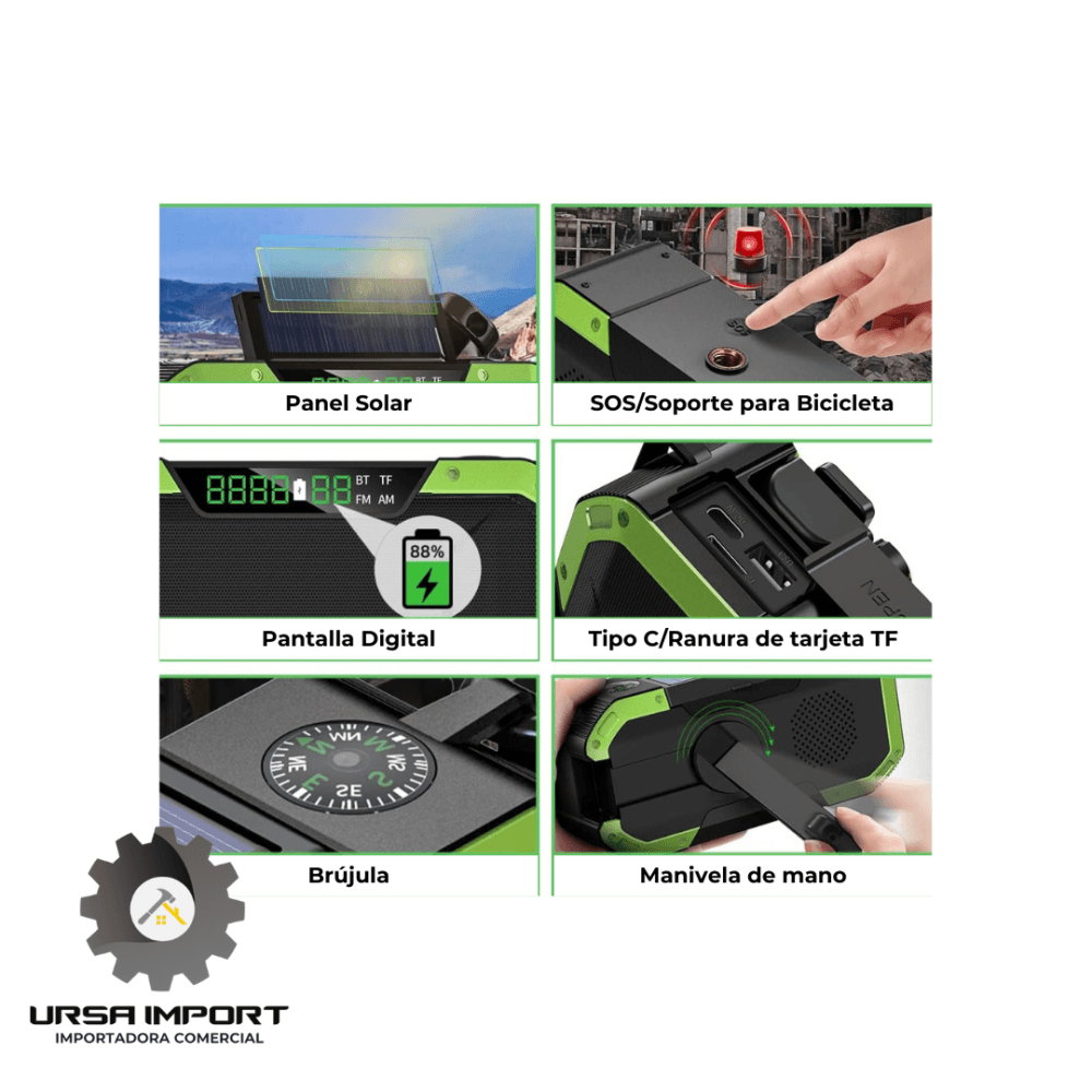 Radio-recargable-multifuncional-linterna-y-power-bank-con-bateria-5000mAh