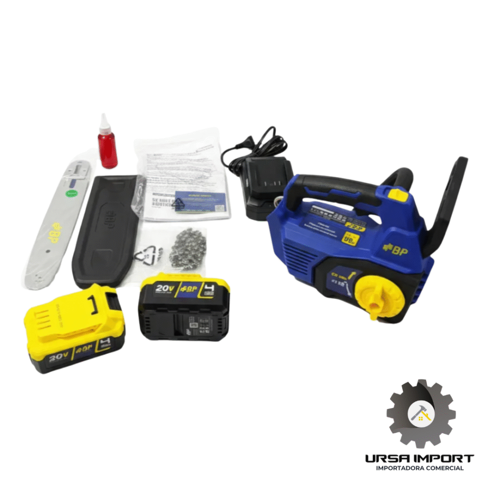 Motosierra a batería industrial Potente Brushless BP 900w accesorios Motosierra a batería industrial Potente Brushless BP 900w/cuchilla 10''/20v/4.0ah