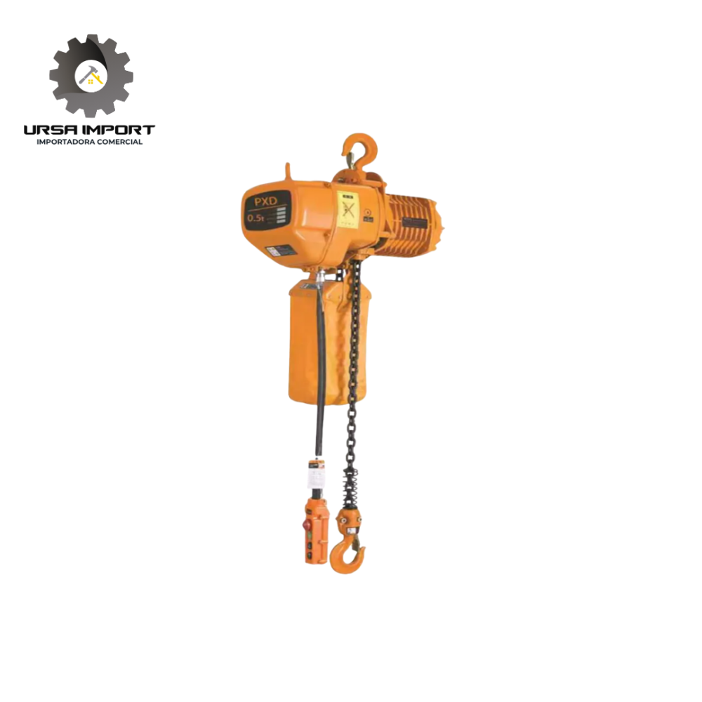 Tecle-Electrico-De-Cadena-1ton-6m-220v-Trifasico-con-carrito-electrico.