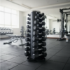 Soporte vertical para mancuernas estante almacenamiento 10 pares