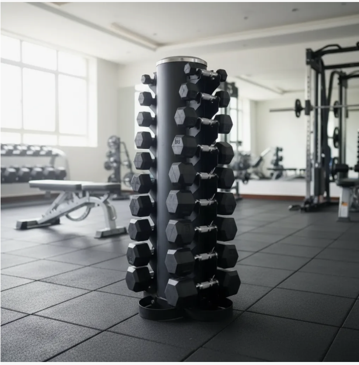 Soporte vertical para mancuernas estante almacenamiento 10 pares