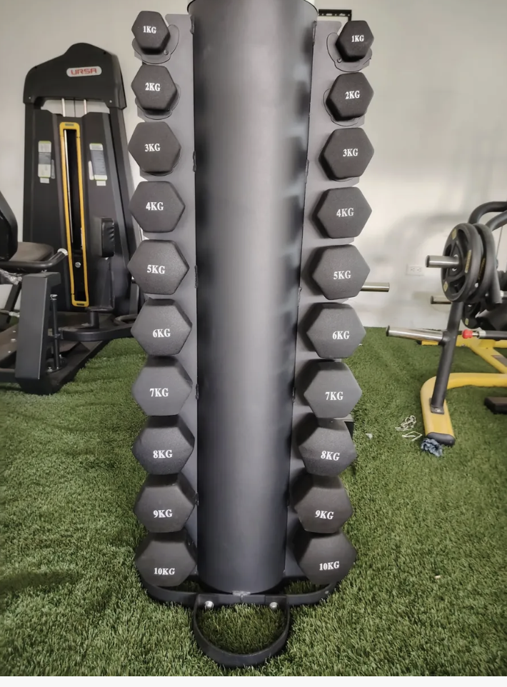 Soporte vertical para mancuernas estante almacenamiento 10 pares