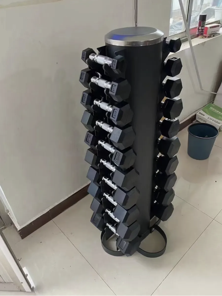 Soporte vertical para mancuernas estante almacenamiento 10 pares