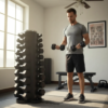 Soporte vertical para mancuernas estante almacenamiento 10 pares