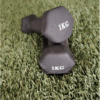 Mancuerna negra de hierro fundido y revestimiento de goma gimnasio 1kg