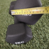Mancuerna negra de hierro fundido y revestimiento de goma 8kg