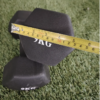 Mancuerna negra de hierro fundido y revestimiento de goma 9kg